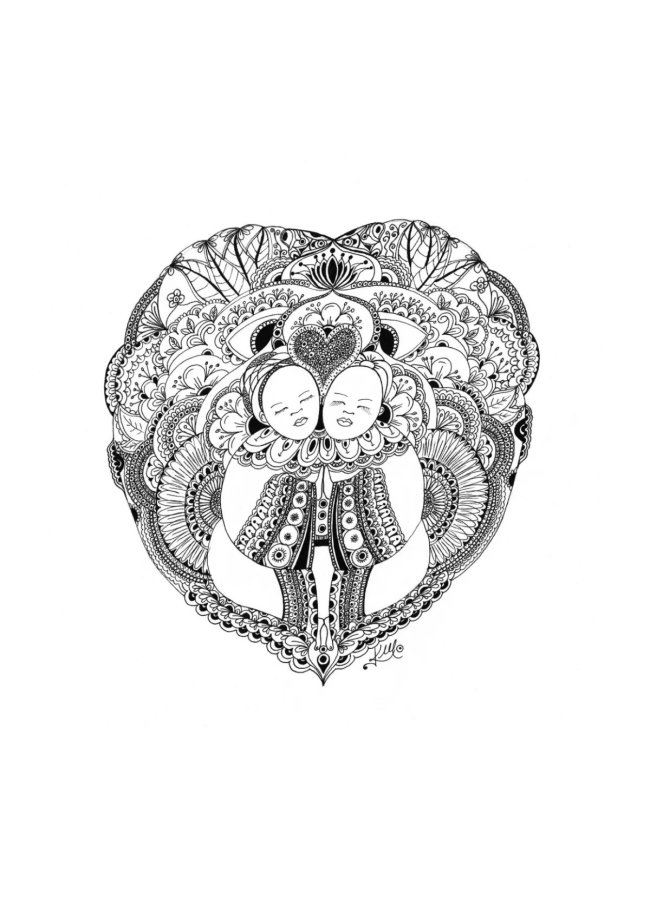 Les âmes-coeur - tirage d'art